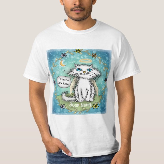 Camiseta Anjo  Gato Desgrenhado  (Frente)