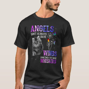 Camiseta Anjo Gato Nem Sempre Tem Asas Às Vezes Bigode