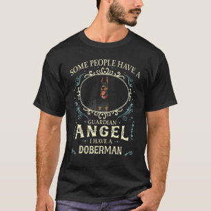Camiseta Anjo Guardião do Cão Doberman Pinscher