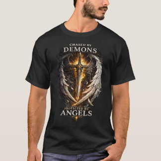 Camiseta Anjo Guerreiro Fantasia Sombria Gráfica