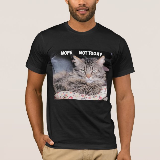 Camiseta Anjo mal-humorado Nope não hoje (Frente)