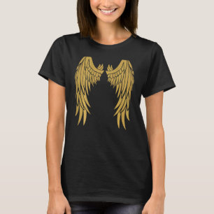 Camiseta Anjo nas costas - Dourado Glam Forte