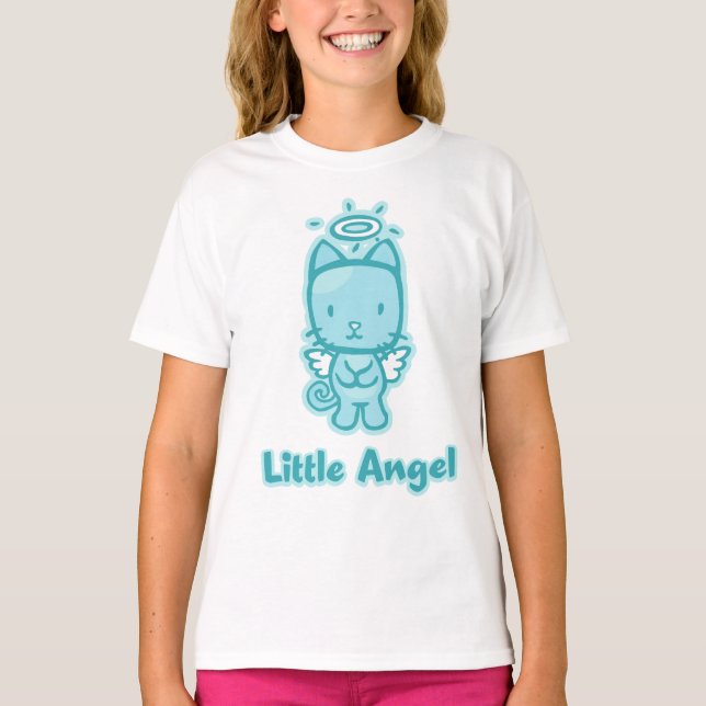 Camiseta "Anjo Pequeno" Tee da Menina (Frente)
