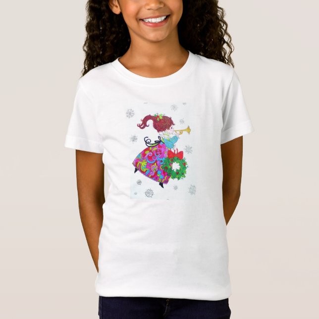 Camiseta Anjo retro da modificação do meio século bonito do (Frente)