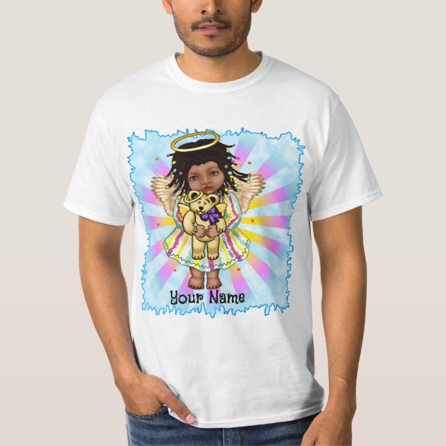 Camiseta Anjo Segurando Urso (Frente)