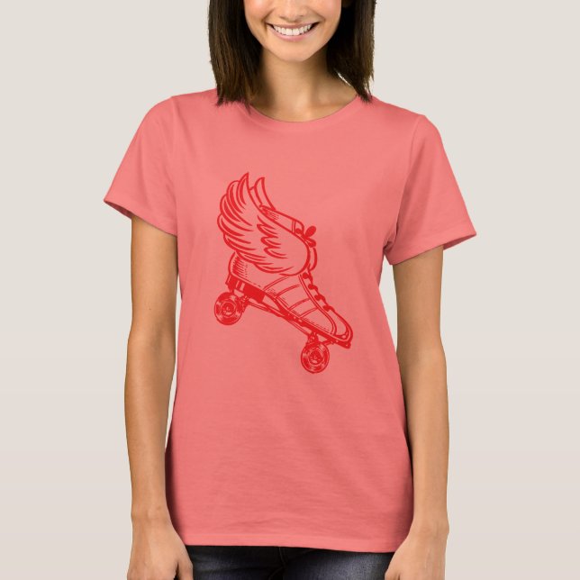 Camiseta anjo sobre rodas (Frente)