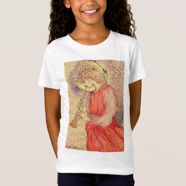 Camiseta Anjo Tocando uma Flauta (Frente)