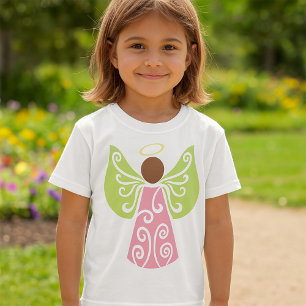 Camiseta Anjo Verde Rosa Asas Espirituosas Espirituosas Esp