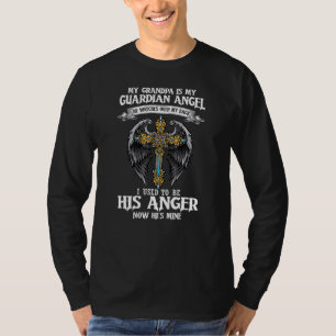 Camiseta Anjo Vovô Eu Costumava Ser Seu Anjo