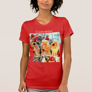 Camiseta Anjos de natal trombetam