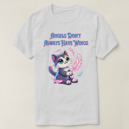 Camiseta Anjos Nem Sempre Têm Camisa-T de Asas