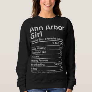 Camiseta Ann Arbor Girl Mi Michigan City Home Roots USA