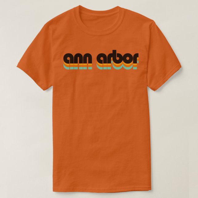 Camiseta Ann Arbor Retro Throwback (Frente do Design)