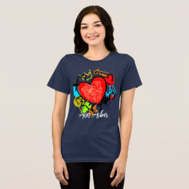 Camiseta Ann Arbour Michigan Street Map Blue Maize