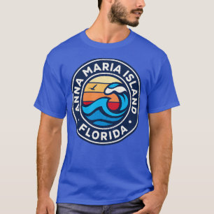 Camiseta Anna Maria Island Florida Fl Ondas Náuticas Ondas