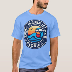 Camiseta Anna Maria Island Florida Fl Ondas Náuticas Ondas 
