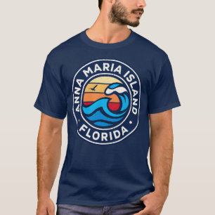 Camiseta Anna Maria Island Florida Fl Ondas Náuticas Ondas