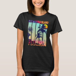 Camiseta Anna Maria Island Retro Vintage Style Palm Tree Pr