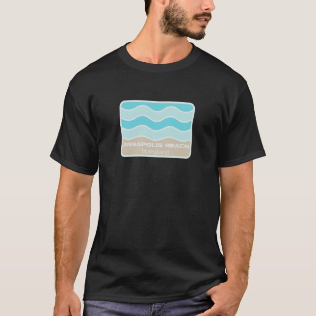 Camiseta Annapolis Beach Maryland Waves Vacation Souvenir (Frente)