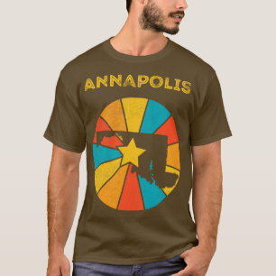 Camiseta Annapolis Maryland Vintage angustiou Souvenir 1
