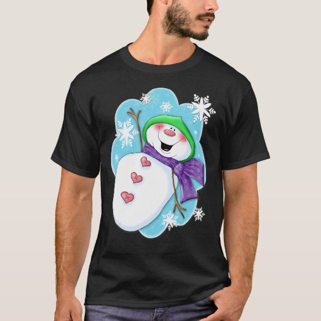 Camiseta Annie Lang Go Snow Snowman (Frente)