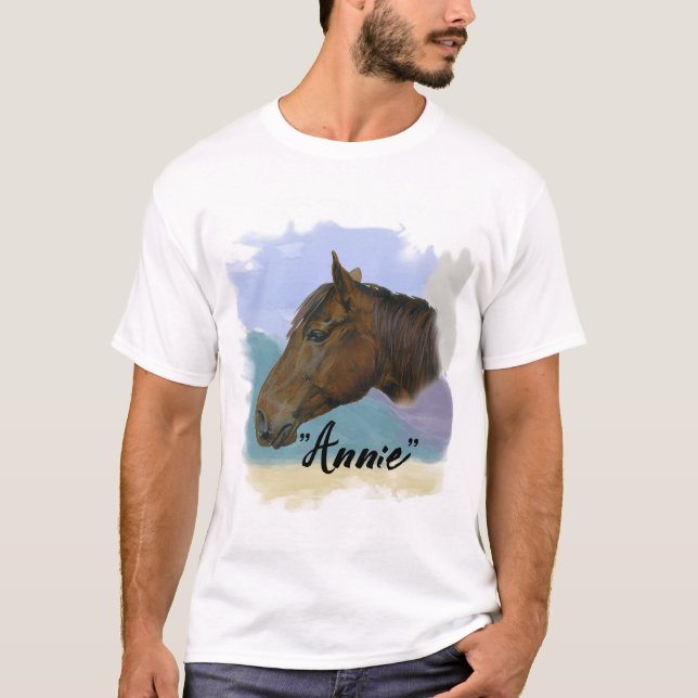 Camiseta  “Annie” – Portrait of a Horse - Personalize Your (Frente)