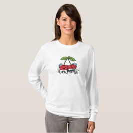 Camiseta Annonce Jumeaux Garçons It's Twins Cerises Bonnets