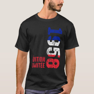 Camiseta Ano 1958 Nascimento Vintage Francês 1958 Desde 195