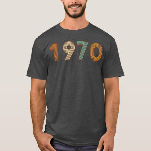 Camiseta Ano 1970 Viva os anos 70 cores retrô