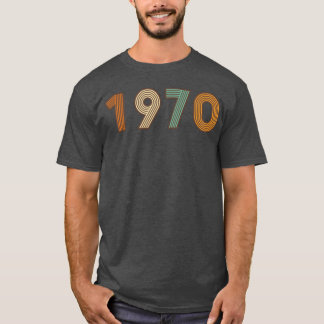Camiseta Ano 1970 Viva os anos 70 cores retrô