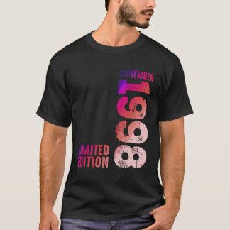 Camiseta Ano 1998 Mês De Setembro De 1998 Retro 1998 Vinta