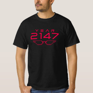 Camiseta ANO 2147 Cyberpunk Ficção Científica Espaço Futuri