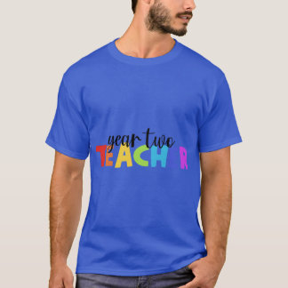 Camiseta Ano 2eacher Arco-íris retrô