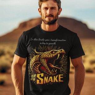 Camiseta Ano alegre da celebração do Cobra