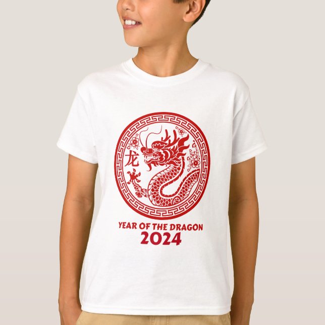 Camiseta Ano chinês do dragão 2024 Ano novo 2024 (Frente)
