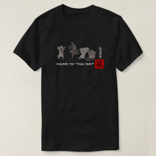 Camiseta Ano Chinês do Rato  Ano Personalizado