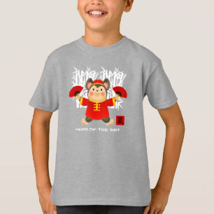 Camiseta Ano Chinês do Rato Rato Pequeno Cute