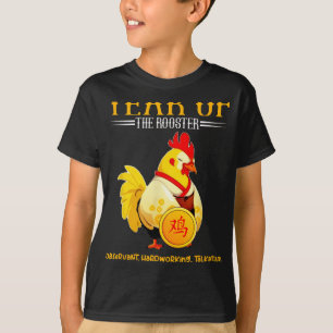 Camiseta Ano Chinês do Zodíaco do Galo Feliz Lua