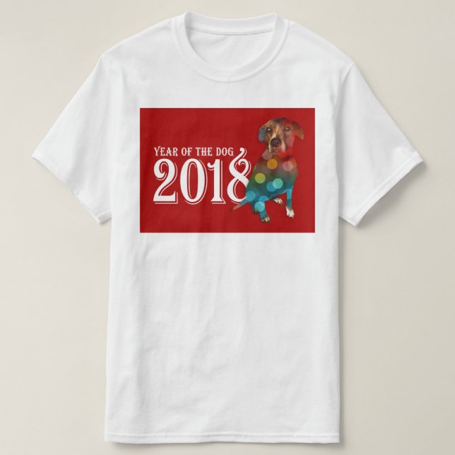 Camiseta Ano da Dupla Exposição Cão 2018 (Frente do Design)