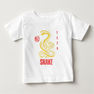 Camiseta Ano da Serpente 2025 ouro