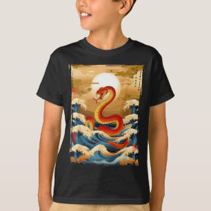 Camiseta Ano da Serpente 2025 Zodíaco Chinês Ano Novo Lunar