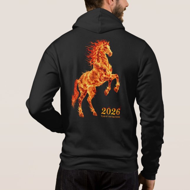 Camiseta Ano de 2026 do Cavalo de Fogo (Verso)