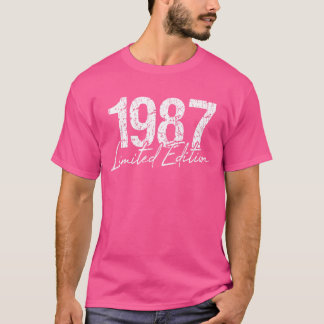 Camiseta Ano De Aniversário Retroativo De 1987, Vintage Usa