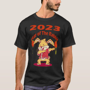 Camiseta Ano De Dabbing Do Coelho Feliz Ano Novo Chinês