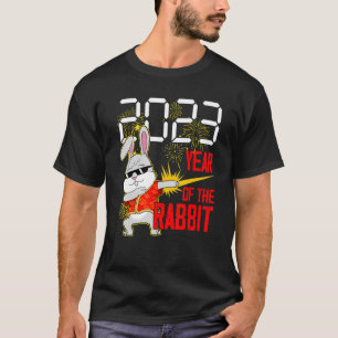 Camiseta Ano De Dabbing Do Coelho Feliz Ano Novo Chinês