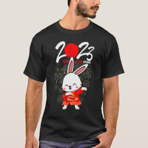 Camiseta Ano De Dabbing Do Coelho Feliz Ano Novo Chinês