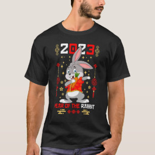 Camiseta Ano De Dabbing Do Coelho Feliz Ano Novo Chinês