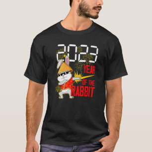 Camiseta Ano De Dabbing Do Coelho Feliz Ano Novo Chinês