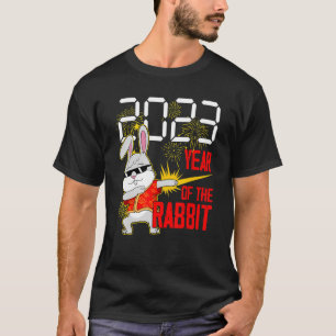 Camiseta Ano De Dabbing Do Coelho Feliz Ano Novo Chinês