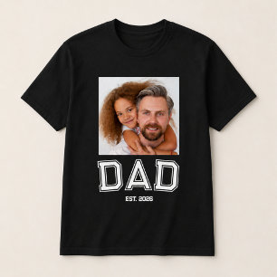 Camiseta Ano de Estabelecimento do Pai Minimalista Nova Fot